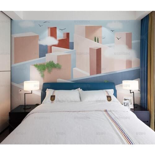 Custom 3D Photo Wallpaper Cartoon City Wall Painting Art Mural Wallpaper Kids Bedroom TV Background Wall Papers Home Decor