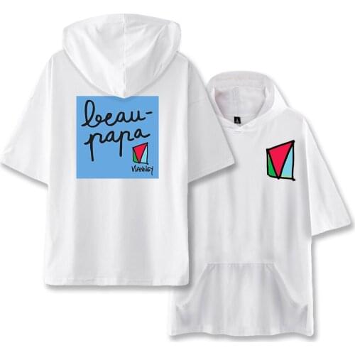 Love Popular Vianney Short-Sleeved Hooded Sweatshirt Loose Volleyball Harajuku Fashion Plus Cotton Hoodie Casual Classic Clothes