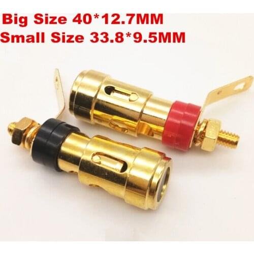 Gold-plated push-type Small spring terminal Audio speaker amplifier spring self-locking socket terminal Adapter Binding Post