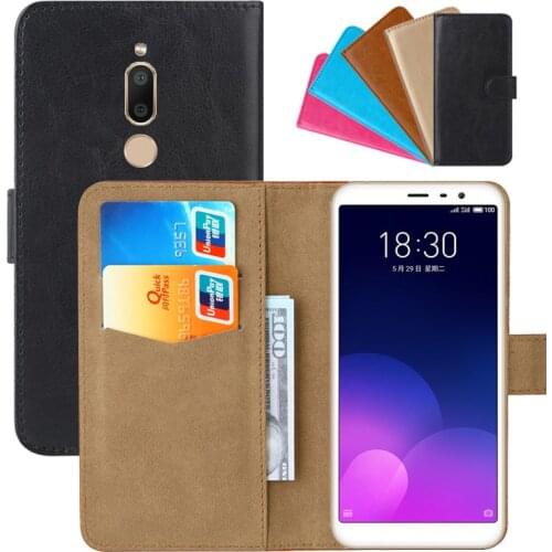 Luxury Wallet Case For Meizu M6T PU Leather Retro Flip Cover Magnetic Fashion Cases Strap