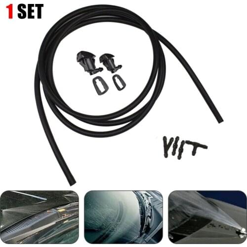 DIY Windscreen Car Water Wiper Nozzle Washer Spray Jet Hose Pipe With Black Connectors Car Accessories For Toyota