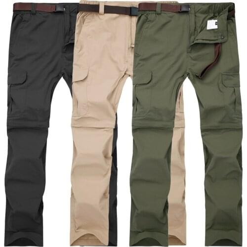 Pants Breathable Trousers Outdoor Sports Hiking Trekking Fishing Shorts 7Xl Mens Summer Quick Dry Removable