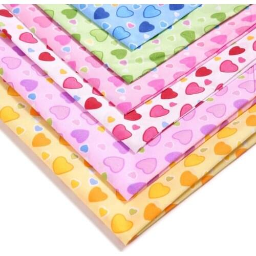 150cm wide Heart - shaped 100% polyester cloth fabric wholesale supply all kinds of fabric sewing decoration for kids room