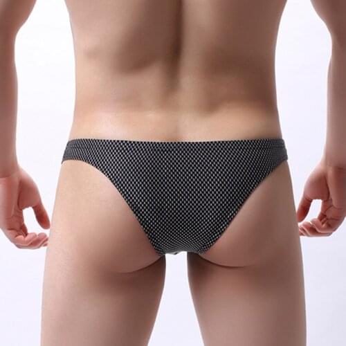Sexy Gay Men Underwear Man Low Rise U Convex Pouch Briefs Homme Lingerie Jockstrap Cuecas Comfortable Stretch Bikini Briefs