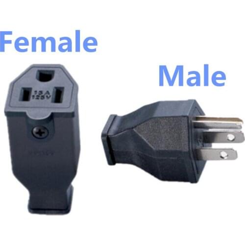 US AC Power Industrial Plug 15A 125V Male and Female Removable Wiring Plug Socket Convertor SS-159 SS-160