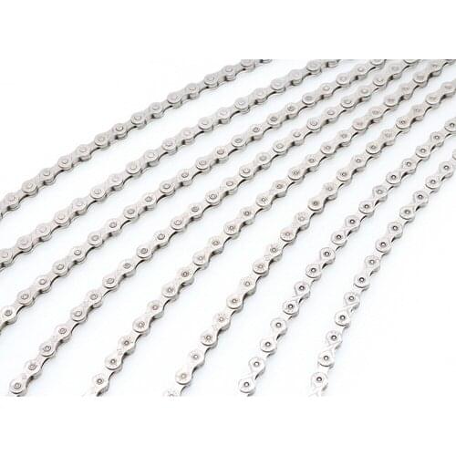 High Quality Bicycle Chain1,6,7,8,9,10,11MTB / Road Bike 100L / 114L / 116L Speed Semi-Hollow Bicycle Chain Quick Release Buckle