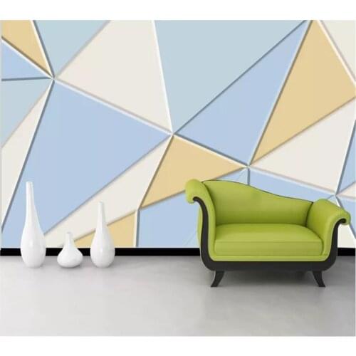 Wellyu Custom Wallpaper wall papers home decor Nordic personality 3D solid background wall geometry mural wall sticker tapeta
