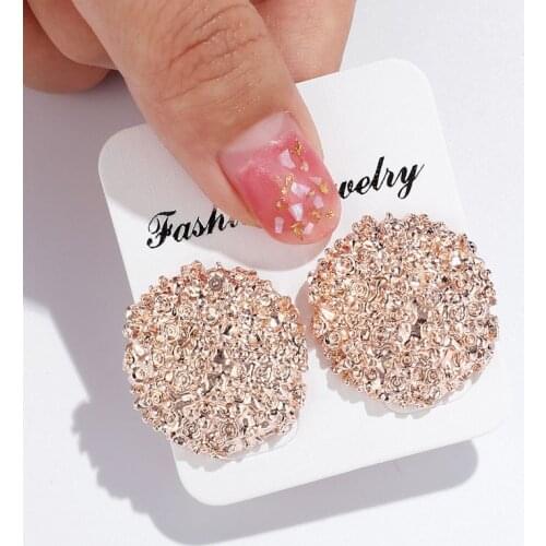 MINHIN Fashion Stud Earrings for Women Geometric Multi Colors Earrings Brincos Ladies Charm Earrings Party Jewelry