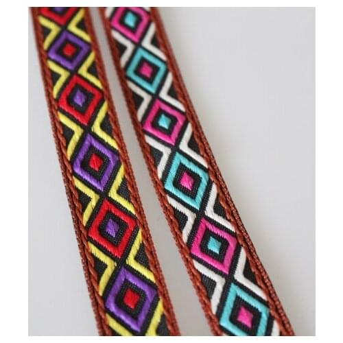 10yards/lot wide 2CM Woven Jacquard Ribbon geometric quadrangle design clothing accessory ZH-9772