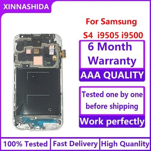 100% tested Super AMOLED For Samsung S4 I9505 LCD Display For Samsung S4 i9500 LCD Screen Touch Digitizer Assembly