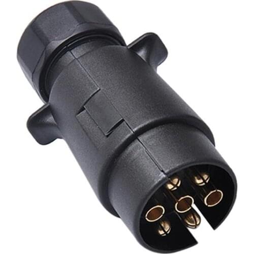 12V 7 Pin Plastic European Trailer Plug Tow Bar Electrics Connector Trailer Adapter For Indicators Side Lights Brake Lights