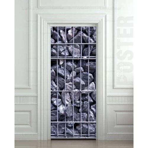 Coal Miner Minerals 3D Door Sticker Diy Waterproof Pvc Mural Decole Film Home Door Decoration Modular Print Self-Adhesive Poster