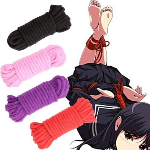 5M/10M Cotton BDSM Bondage Gear Shibari Rope Adult Tying Sex Games SM Slave Bondage Rope to Body Tied Sex Toys for Couples