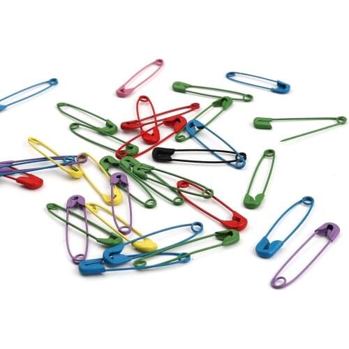 50pc Multicolor Safety Pins DIY Sewing Tools Accessory Metal Needles 3.2x0.6cm Large Safety Pin Small Brooch Apparel Accessories