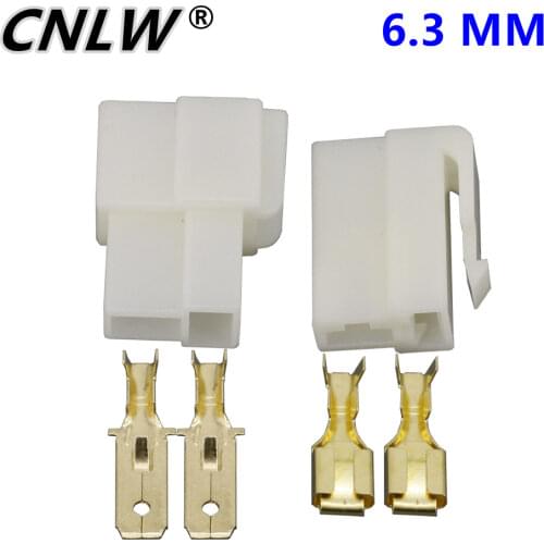 All New 2 Pin DJJ7021F-6.3-11/21 ABS Plastic Electrical Wire Connectors Plug Male and female Automobile Connector