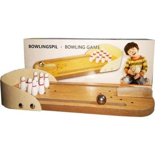 634F Wooden Mini Bowling Family Board Games for Kids Adults Men Unique Novelty Game Best Game Ages Fun Party Favor Classic