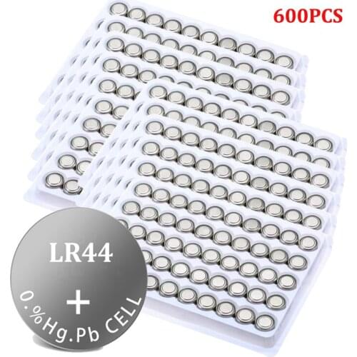 600PCS 1.5V AG13 LR44 L1154 RW82 RW42 SR1154 SP76 pila SR44 Button Batteries For Watch Toys Remote etc Cell Coin Battery