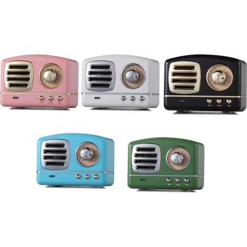 Retro Hifi Stereo Bluetooth Speaker Retro Mini Portable Wireless Bluetooth Vintage Speaker Radio USB/TF Card Music Player Music