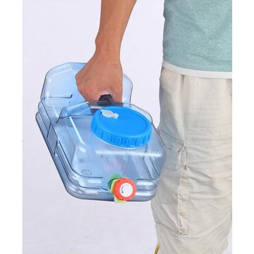Large Capacity Outdoor Water Bucket Portable Driving Wateater Bucket Portable Tank Container with Faucet for Camping 10L
