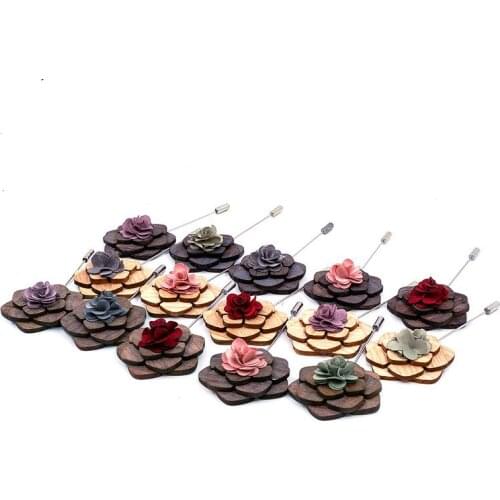 Wood Mens Accessories Bow Tie Brooch Wooden Bow Tie Neckties Christmas Tie Retro Brooch Men Accessories