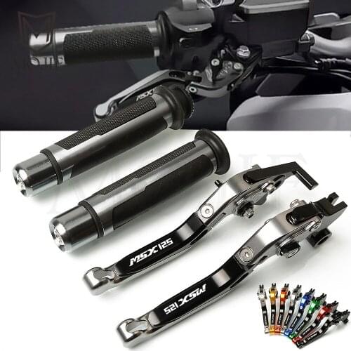 For Honda MSX125 MSX 125 2014-2017 2015 2016 Motorcycle CNC Adjustable Foldable Extending Brake Clutch Lever Handle Grips Set