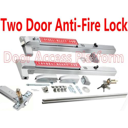 Two Door FireProof Access Cotrol Lock Wooden+Metal+Glass doorframe door push lock KTV lock fire door Emergency bar double door