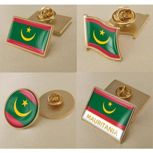 Coat of Arms of Mauritania/Mauritanians Flag National Emblem Broochs/Badges/Lapel Pins