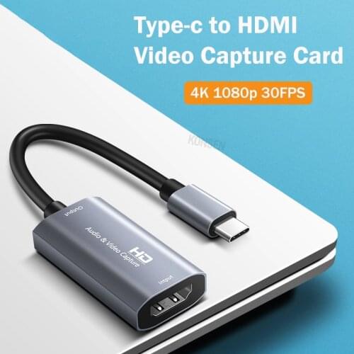 HD 1080P 4K Type C To HDMI-compatible Video Capture Card HDMI To USB-C Video Capture Board Game Record Live Streaming Broadcast