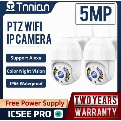 3MP iCsee PTZ Wifi IP Camera Outdoor 4X Digital Zoom AI Human Detect Wireless Camera H.265 P2P 2MP P2P Home Security CCTV Camera