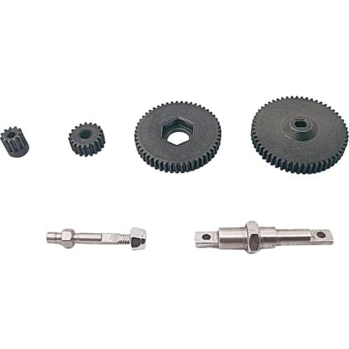 Transmission Gear Set Heavy Duty Steel Gearbox Gear With Shaft And Motor Gear For Axial SCX24 1/24 RC Crawler Car Parts
