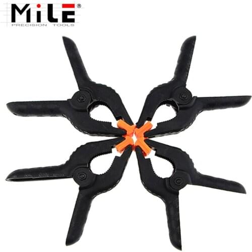 MILE 4Pcs 5.9 Inch 15CM Woodworking Clip DIY Carpentry Quick Release Bar Practical Plastic Clamping Device