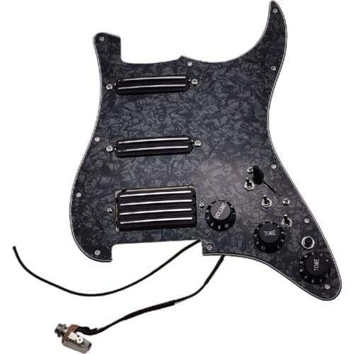 Strat Guitar Pickup Prewired Pickguard Pickups Humbucker Pickup Single Cut Features Wiring Harness Guitar Set Black
