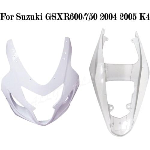 Unpainted Front Cowl & Rear Tail Fairing For SUZUKI GSXR600 750 K4 2004 2005