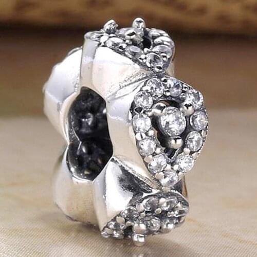 Original Teardrop Cascading Glamour With Crystal Space Beads Fit 925 Sterling Silver Bead Charm Bracelet Diy Jewelry