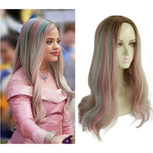 Anime Descendants 3 Adult Audrey Wig Princess Long Curly Cosplay Wigs Synthetic Hair Cosplay Costume Wigs For Women Girl