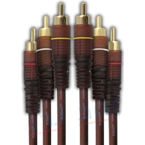 Gold plated 3RCA Lotus line Audio and video line set-top box transformation line audio cables set-top box transformation line