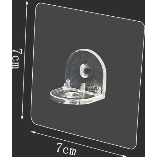 Transparent Punch-free layered partition bracket Triangle bracket support shelf Right angle support paste screw hook Organizer