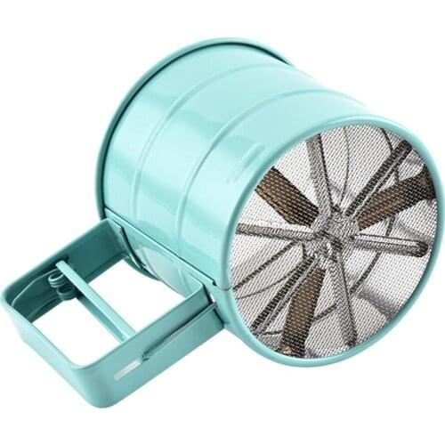 Hand-Operated Flour Sieve Baking Tool Powdered Sugar Sieve Strainer Semi-Automatic Handheld/Hand Pressed Flour Sieve