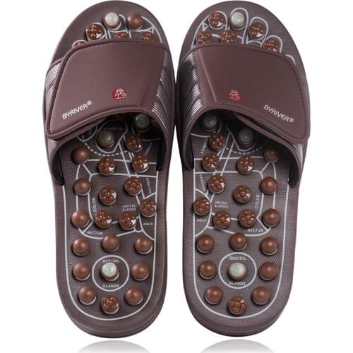 BYRIVER Foot Massage Slippers Sandals Reflexology Shoes Relief Plantar Faciitis, Arthritis, Arch Pain Improve Blood Circulation