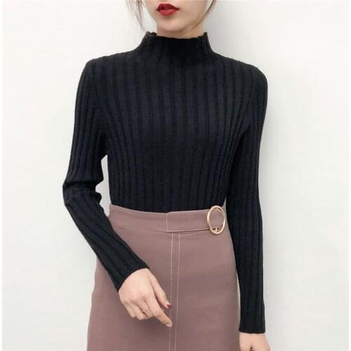 Knitted Sweater Women 2020 Autumn Winter Korean Cashmere Turtleneck Long Sleeve Pullover Female Jumper Knitwear