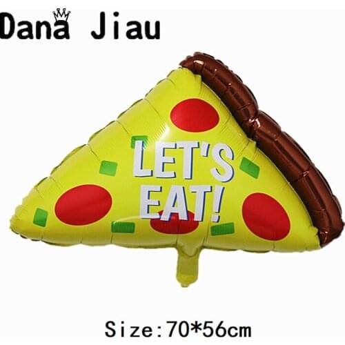 High-quality Pizza food foil balloon birthday party decoration Popcorn cake donut ballon cartoon hamburger wedding inflate toy