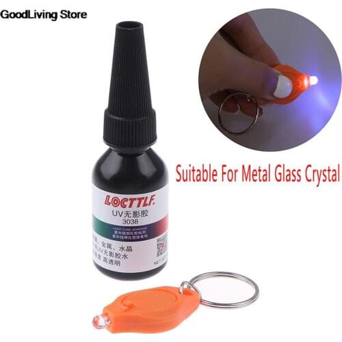 1 PCS 10ML 3038 3068 UV Glue Curing Adhesive Transparent Crystal Glass Acrylic Repair Liquid Glue Low Odor, High Transparency