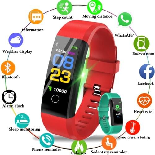 115Plus Sport Smart Band Fitness Tracker Health Heart Rate Blood Pressure Pedometer Men Women Bracelets Waterproof Wristbands