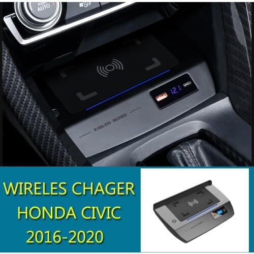 15W Car Wireless Charger for Honda CIVIC 10 generation charger fast charging mobile phone holder accessories