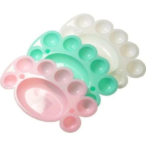 2PCS Colorful Nail Polish Palette Tray Nail Art Material Tray Nail Art Palette Dish