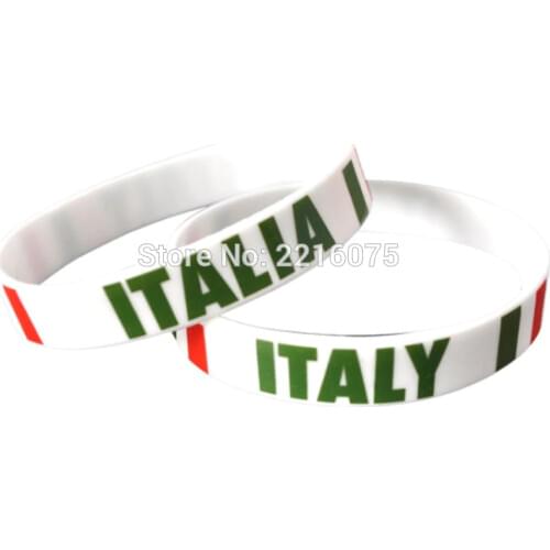 300pcs Flag Italy italia wristband silicone bracelets free shipping by DHL express