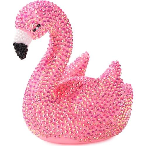 3D DIY Applique Rhinestone Flamingo Bird Kits Mosaic Diamond Patches Art Handmade Crafts for Decoration Christmas Kids Gifts