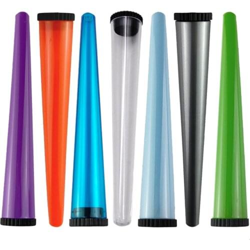 50Pcs Cigarette Tube Storage Box Vial Waterproof Airtight Doob Tubes Smell Proof Odor Solid Sealing Container Weed Accessories