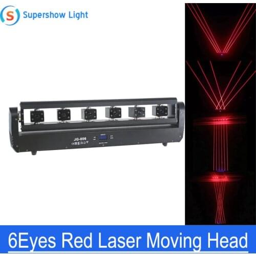 6 Eyes Moving Head Red Laser Light KTV Flash Red Laser Light Night Club Bar Light Projector Moving Head Dj Light