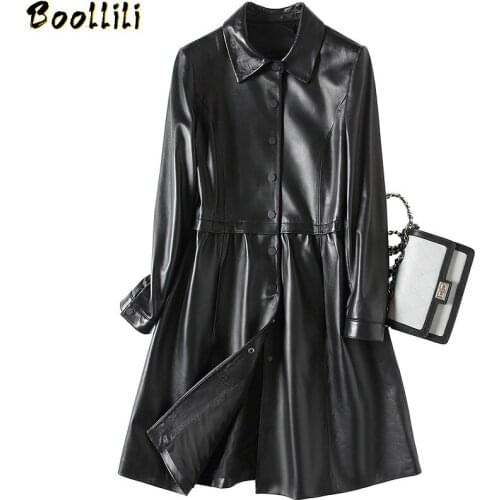 Boollili Spring Real Leather Jacket Women Long Sheepskin Coat Korean Luxury Genuine Leather Jackets 2020 Autumn Veste Femme